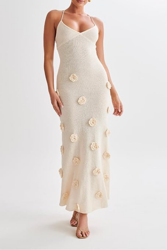 Elegant Flower Maxi Dress