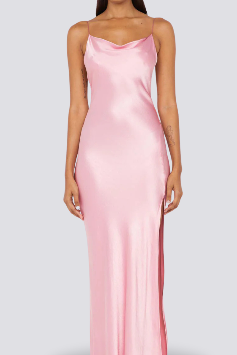 Sleeveless Satin Dress