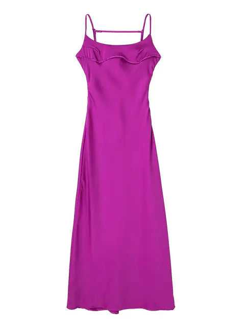 Sleeveless Satin Dress