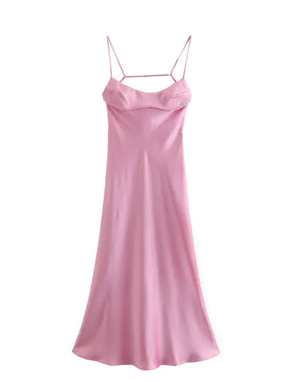 Sleeveless Satin Dress