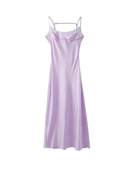 Sleeveless Satin Dress